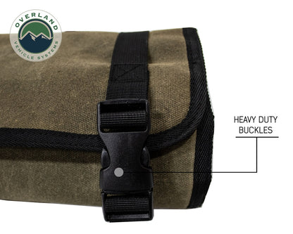 Rolled Bag First Aid - Waxed Canvas First Aid Bag for Car Overland Vehicle Systems-6