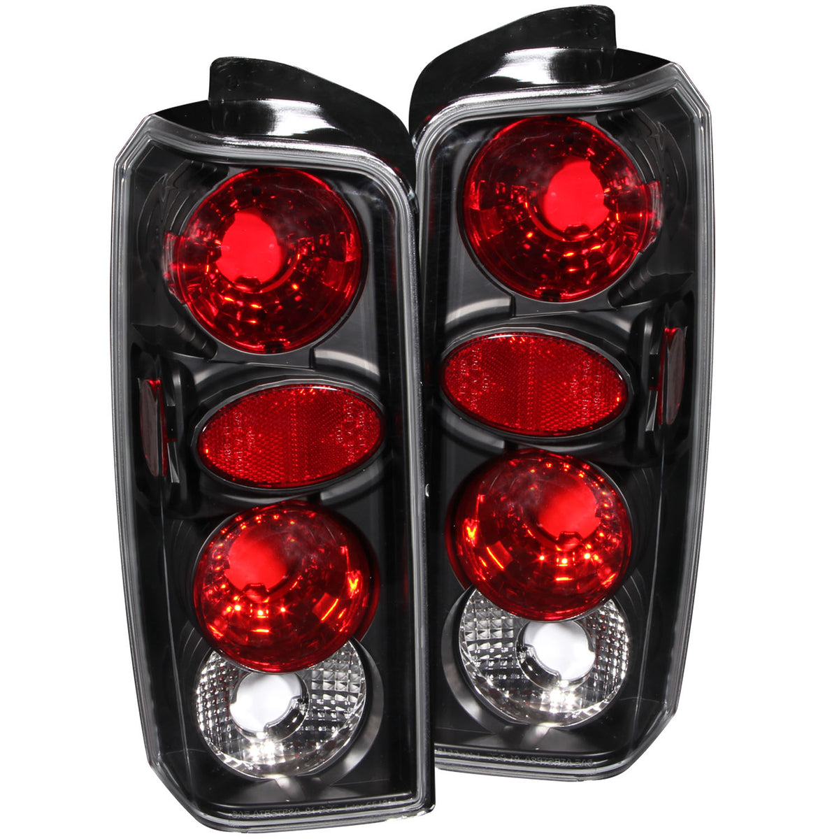 Tail Light Set Clear Lens Black Housing Pair Does Not Fit Grand Cherokee Model Jeep Cherokee 1997-2001 AnzoUSA