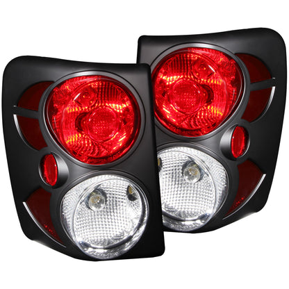 Tail Light Set Clear Lens Black Housing Pair Does Not Fit Cherokee Models Jeep Grand Cherokee 1999-2004 AnzoUSA