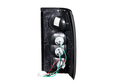Tail Light Set Clear Lens Black Housing Pair Mazda B2000 1986-1987, Mazda B2200/B2600 1987-1993 AnzoUSA-1