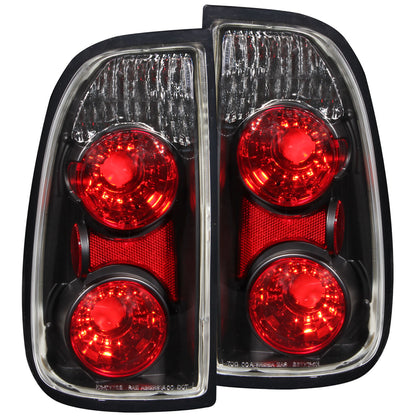 Tail Light Set Clear Lens Black Housing Pair Regular And Access Cab Models Only Toyota Tundra 2000-2006 AnzoUSA