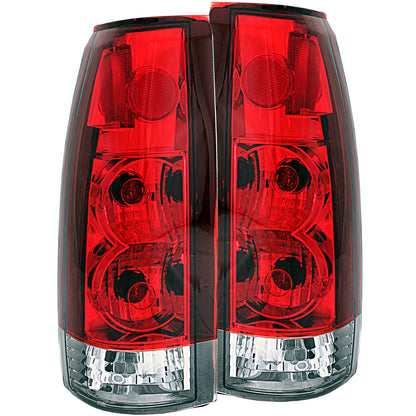 Tail Light Set Red/Clear Lens G5 Pair Chevy/GMC/Cadillac Trucks/SUVs 1988-2000 AnzoUSA