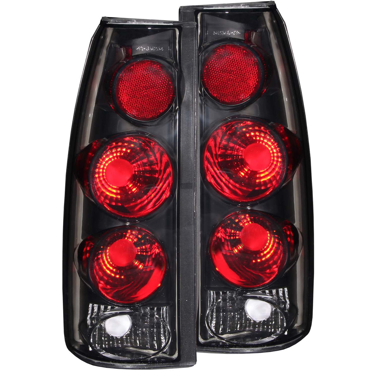 Tail Light Set Dark Smoke Lens 3D Style Pair Chevy/GMC/Cadillac Trucks/SUVs 1988-2000 AnzoUSA
