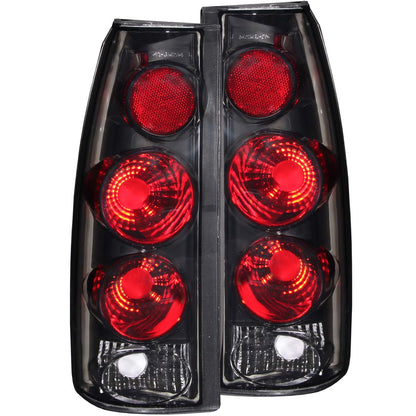 Tail Light Set Dark Smoke Lens 3D Style Pair Chevy/GMC/Cadillac Trucks/SUVs 1988-2000 AnzoUSA
