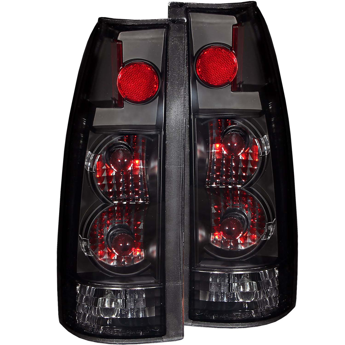 Tail Light Set Dark Smoke Lens G2 Pair Chevy/GMC/Cadillac Trucks/SUVs 1988-2000 AnzoUSA