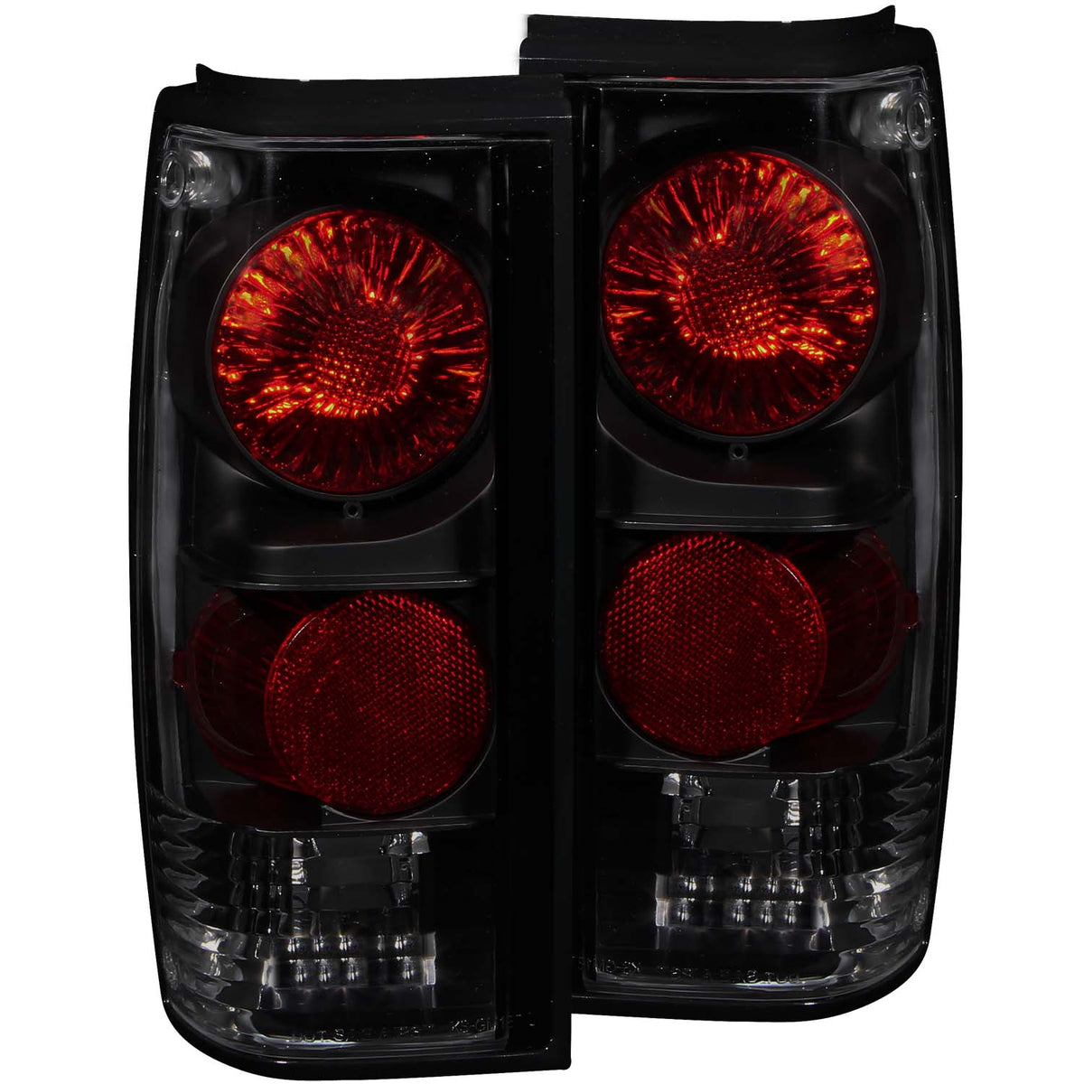 Tail Light Set Dark Smoke Lens Pair Chevrolet S10 1982-1994, GMC Sonoma 1991-1994 AnzoUSA