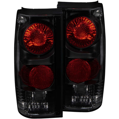 Tail Light Set Dark Smoke Lens Pair Chevrolet S10 1982-1994, GMC Sonoma 1991-1994 AnzoUSA