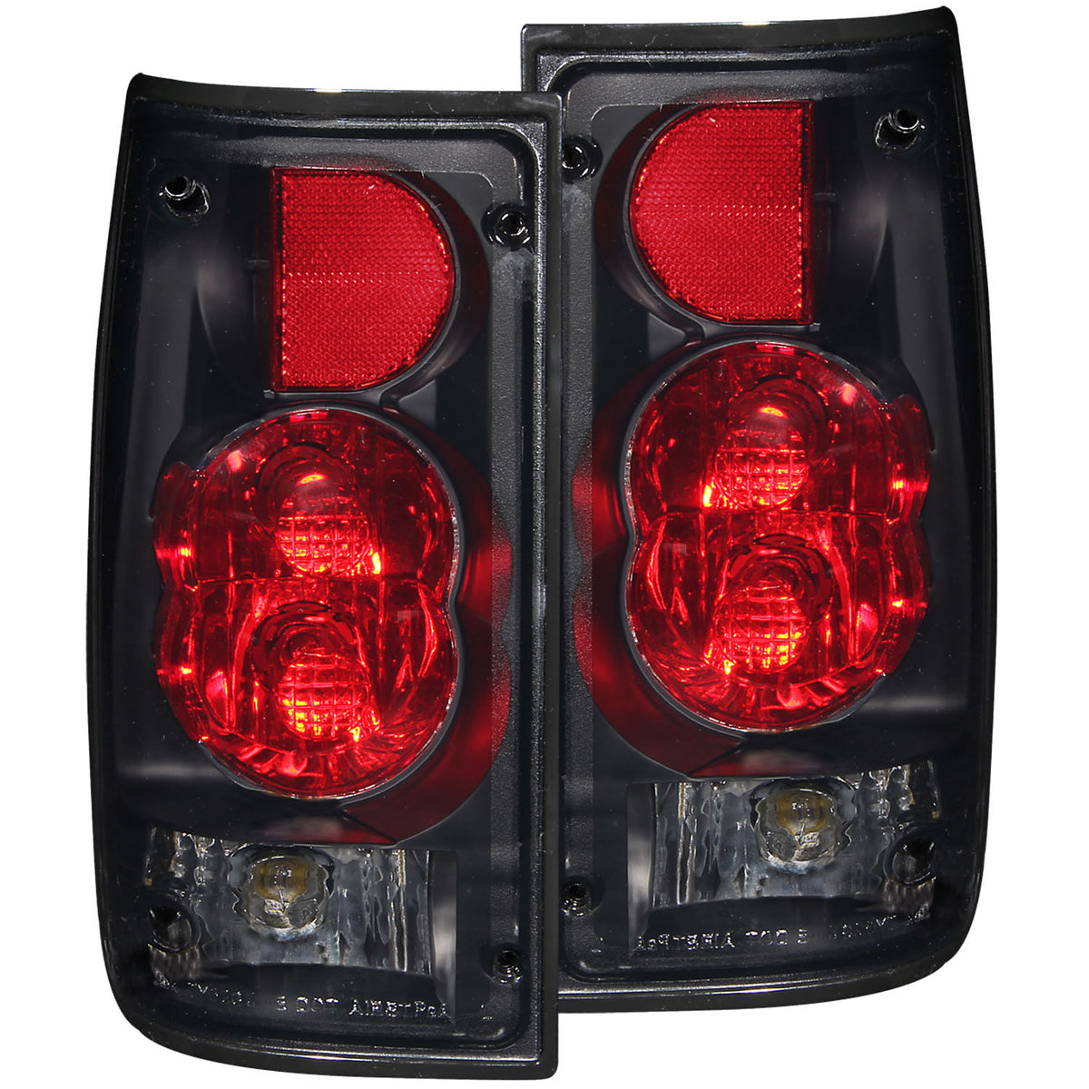 Tail Light Set Dark Smoke Lens G2 Pair Toyota Pickup 1989-1995 AnzoUSA