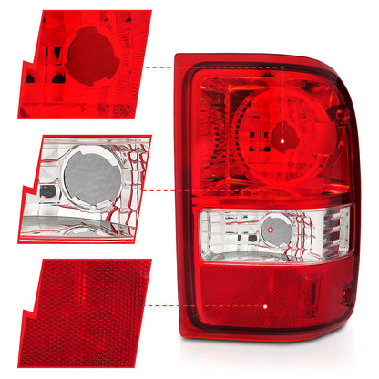 Tail Light Set Red/Clear Lens Pair (OE Replacement) Ford Ranger 2001-2011 AnzoUSA-2