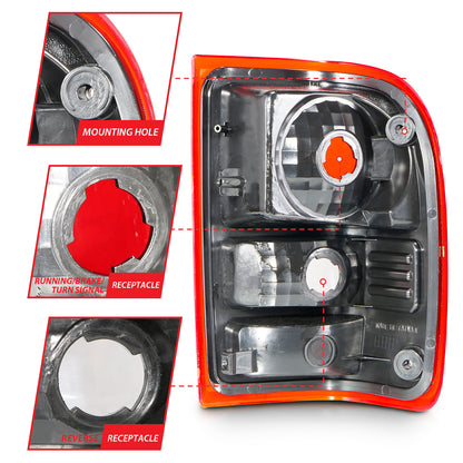 Tail Light Set Red/Clear Lens Pair (OE Replacement) Ford Ranger 2001-2011 AnzoUSA-4