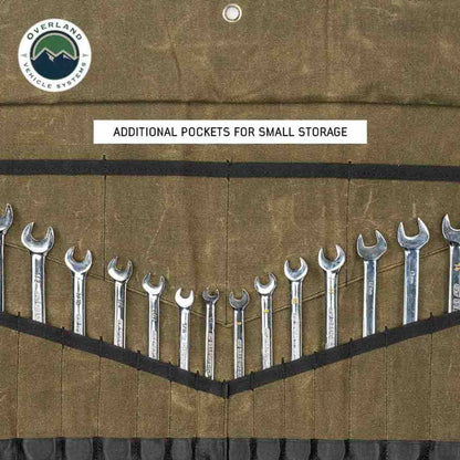 Small Wrench Tool Roll (12 Slot) Number 16 Waxed Canvas Overland Vehicle Systems-11