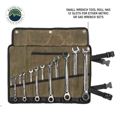Small Wrench Tool Roll (12 Slot) Number 16 Waxed Canvas Overland Vehicle Systems-4