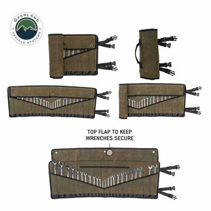 Small Wrench Tool Roll (12 Slot) Number 16 Waxed Canvas Overland Vehicle Systems-8