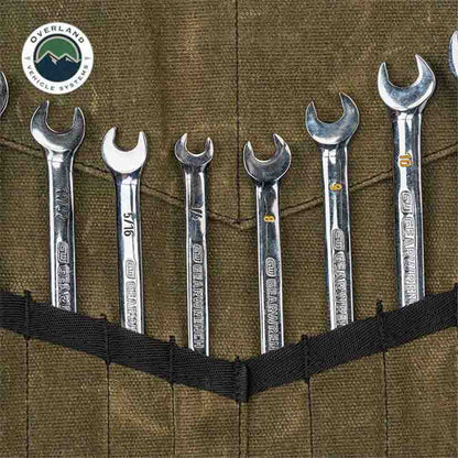 Large Wrench Tool Roll (24 Slot) Number 16 Waxed Canvas Overland Vehicle Systems-10