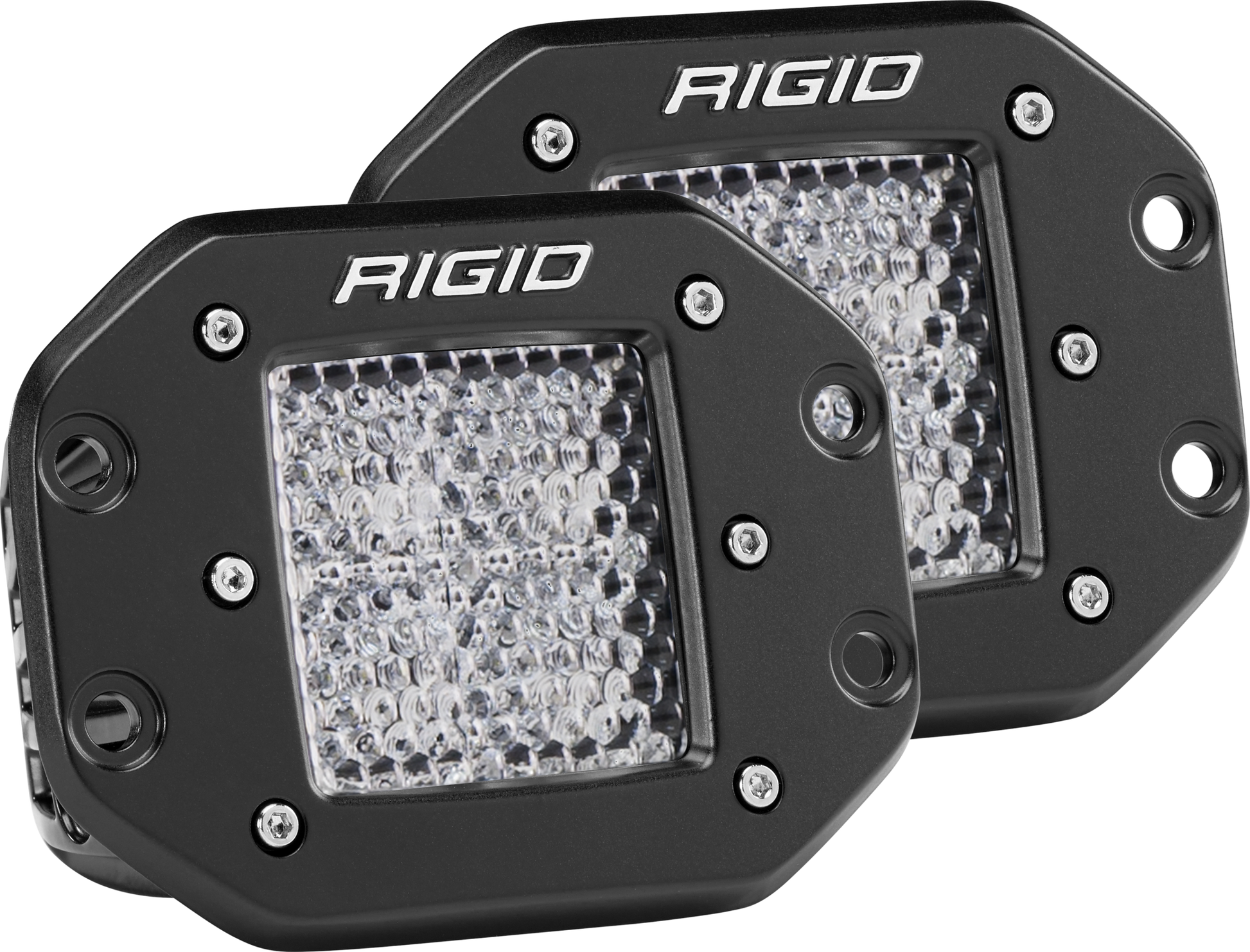 Diffused Flush Mount Black Pair D-Series Pro Rigid Industries
