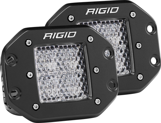 Diffused Flush Mount Black Pair D-Series Pro Rigid Industries
