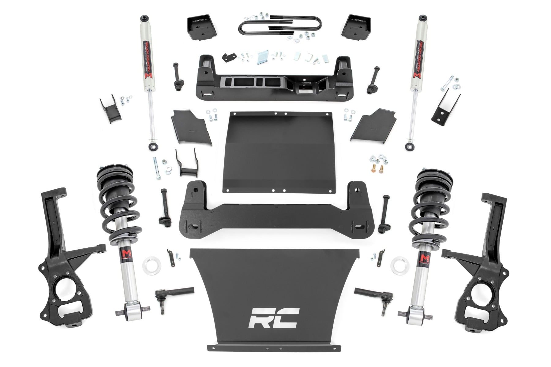 6 Inch Lift Kit Mono Leaf Rear M1 Struts/M1 Chevy Silverado 1500 (22-24) Rough Country