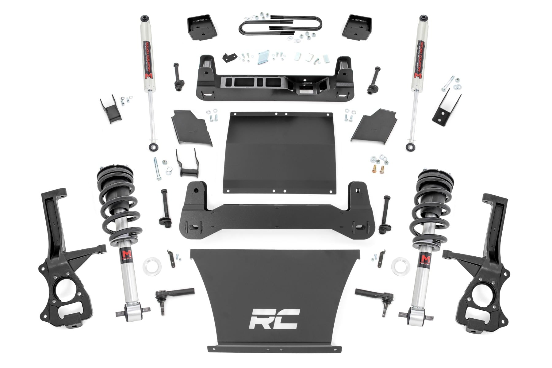 6 Inch Lift Kit Mono Leaf Rear M1 Struts/M1 GMC Sierra 1500 (25-26) Rough Country