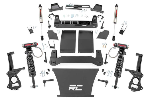 Rough Country 6 Inch Suspension Lift Kit Vertex Coilovers & V2 Shocks 19-20 Silverado/Sierra 1500 4WD/2WD Rough Country