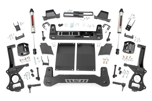 Rough Country 6.0 Inch Suspension Lift Kit Strut Spacers and V2 Diesel 19-20 Chevy 1500 PU 4WD/2WD Rough Country