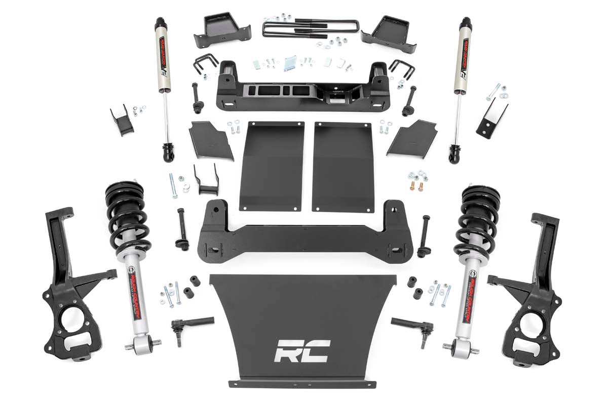 Rough Country 6 Inch Suspension Lift Kit Lifted Struts 19-20 Silverado 1500 4WD/2WD Rough Country