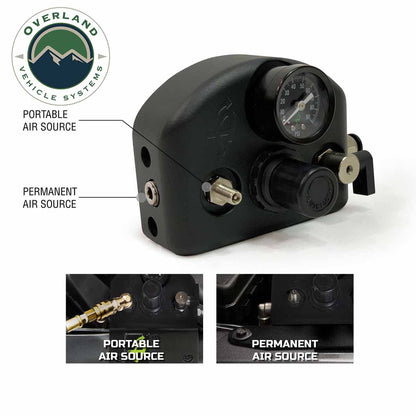 Jeep JK Tire Inflator System 4 Tire For 18-25 Jeep Wrangler 2/4 Door W/Engine Mount With Box, Fittings, Hoses and Storage Bag Black Up Down Air-4
