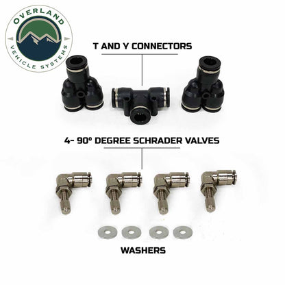 Jeep JK Tire Inflator System 4 Tire For 18-25 Jeep Wrangler 2/4 Door W/Engine Mount With Box, Fittings, Hoses and Storage Bag Black Up Down Air-7