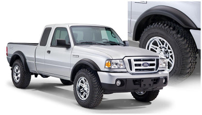 Black Extendafender Style Smooth Finish 4-Piece Fender Flare Set For 1993-2011 Ford Ranger Bushwacker