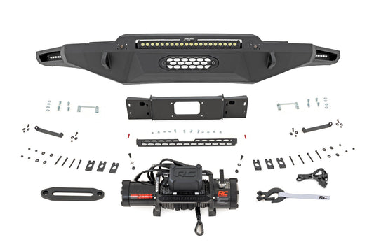 Hybrid Front Bumper | 12000S | Blk LED w/ Amber DRL | Toyota Tundra (22-25) Rough Country