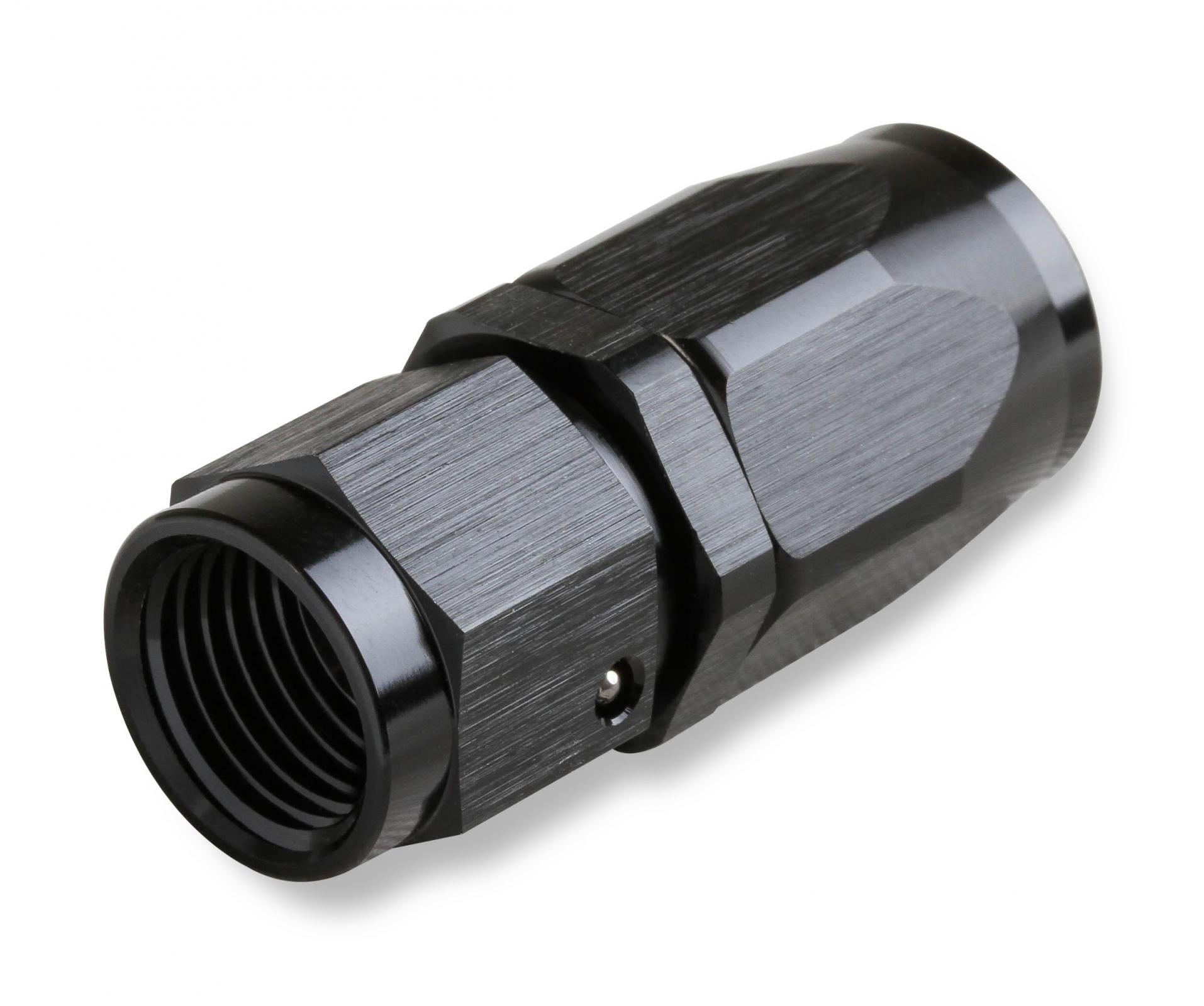 Straight Swivel Hose End-8 AN Black Satin Anodized Finish Mr Gasket-2