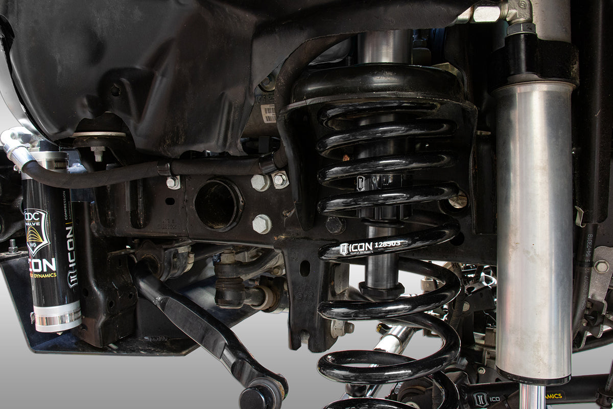 2020-2023 Jeep Gladiator/2018-2023 Wrangler JL/2007-2018 Wrangler JK Front 2.0 Hydraulic Bump Stop Kit ICON Vehicle Dynamics