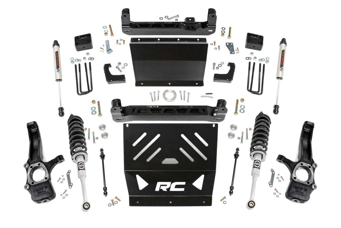 Rough Country 4.0 Inch GM Suspension Lift Kit Lifted Struts and V2 Shocks For 15-21 Canyon/Colorado 2WD/4WD Rough Country