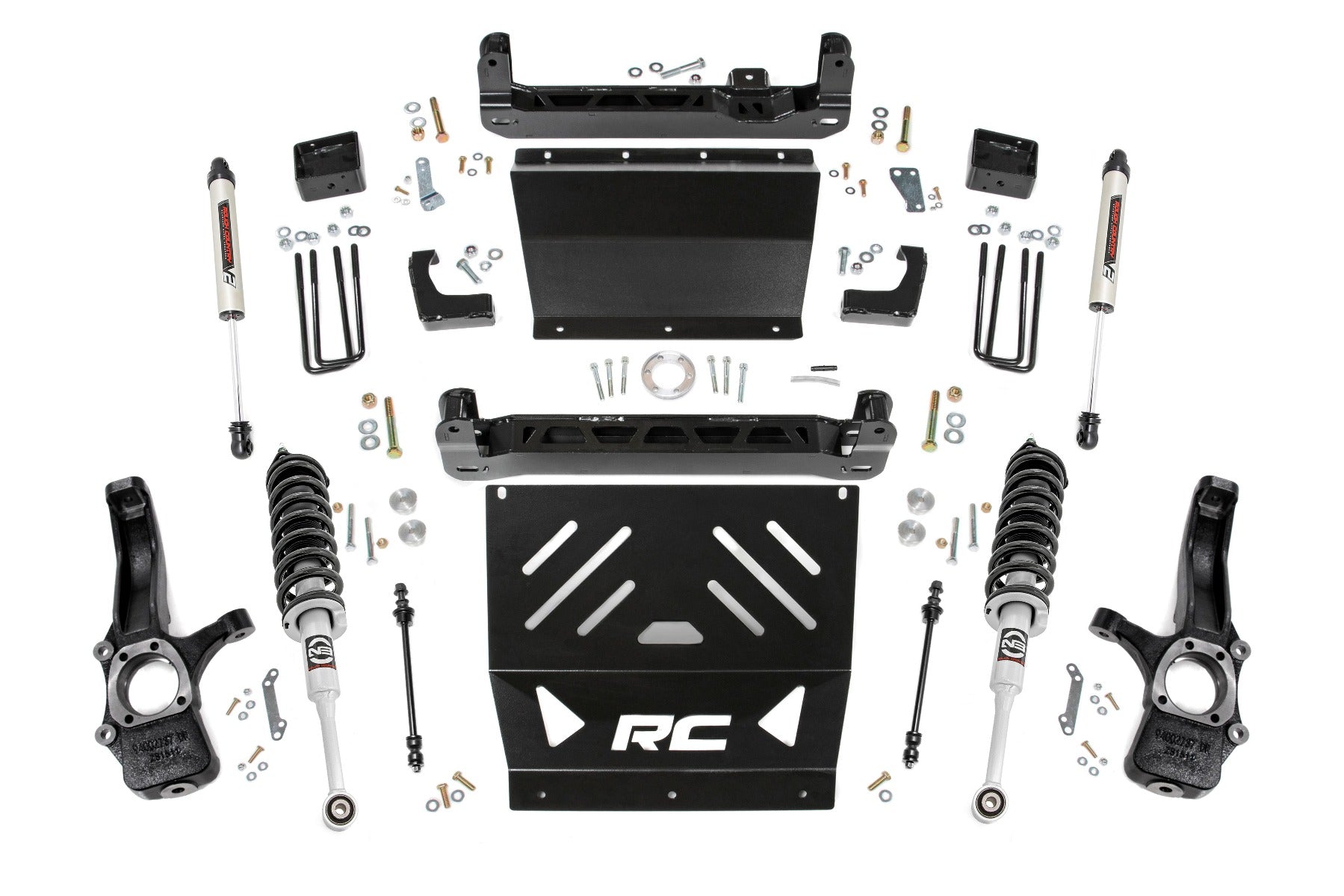 Rough Country 4.0 Inch GM Suspension Lift Kit Lifted Struts and V2 Shocks For 15-21 Canyon/Colorado 2WD/4WD Rough Country