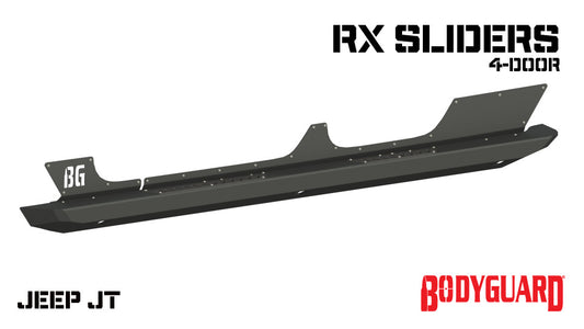 Jeep Rock Sliders 2020-2025 Jeep Gladiator Sliders with Body Cladding 4 Door Bodyguard Bumpers