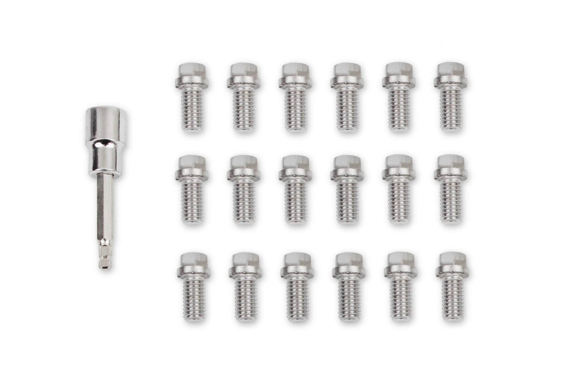 Headlock Locking Header Bolts 3/8-16 x 3/4 Inch Set of 16 Fits Chevrolet Big Block 396-454, Ford 289-351W, 426 Hemi, Ford 429/460 Mr Gasket-1