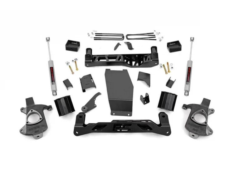 Rough Country 5 Inch Suspension Lift Kit w/N3 Shocks & Struts 14-18 Silverado/Sierra 1500 4WD Rough Country