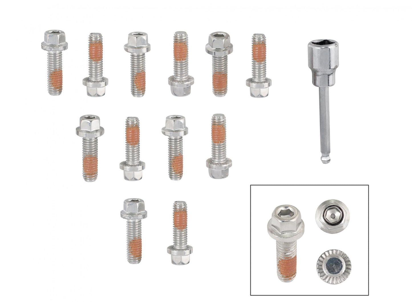 Headlock Locking Header Bolts M8-1.25 x 25mm Set of 12 Fits GM LS or LT Series Engines Mr Gasket