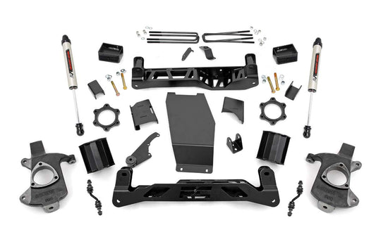 Rough Country 5 Inch Suspension Lift Kit w/V2 Monotube 14-18 Silverado/Sierra 1500 4WD Rough Country