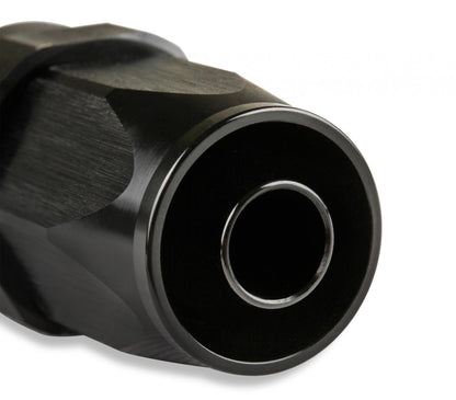 Swivel Hose End -6 AN 45 Degree Swivel Hose End Black Black Satin Anodized Finish Mr Gasket-1