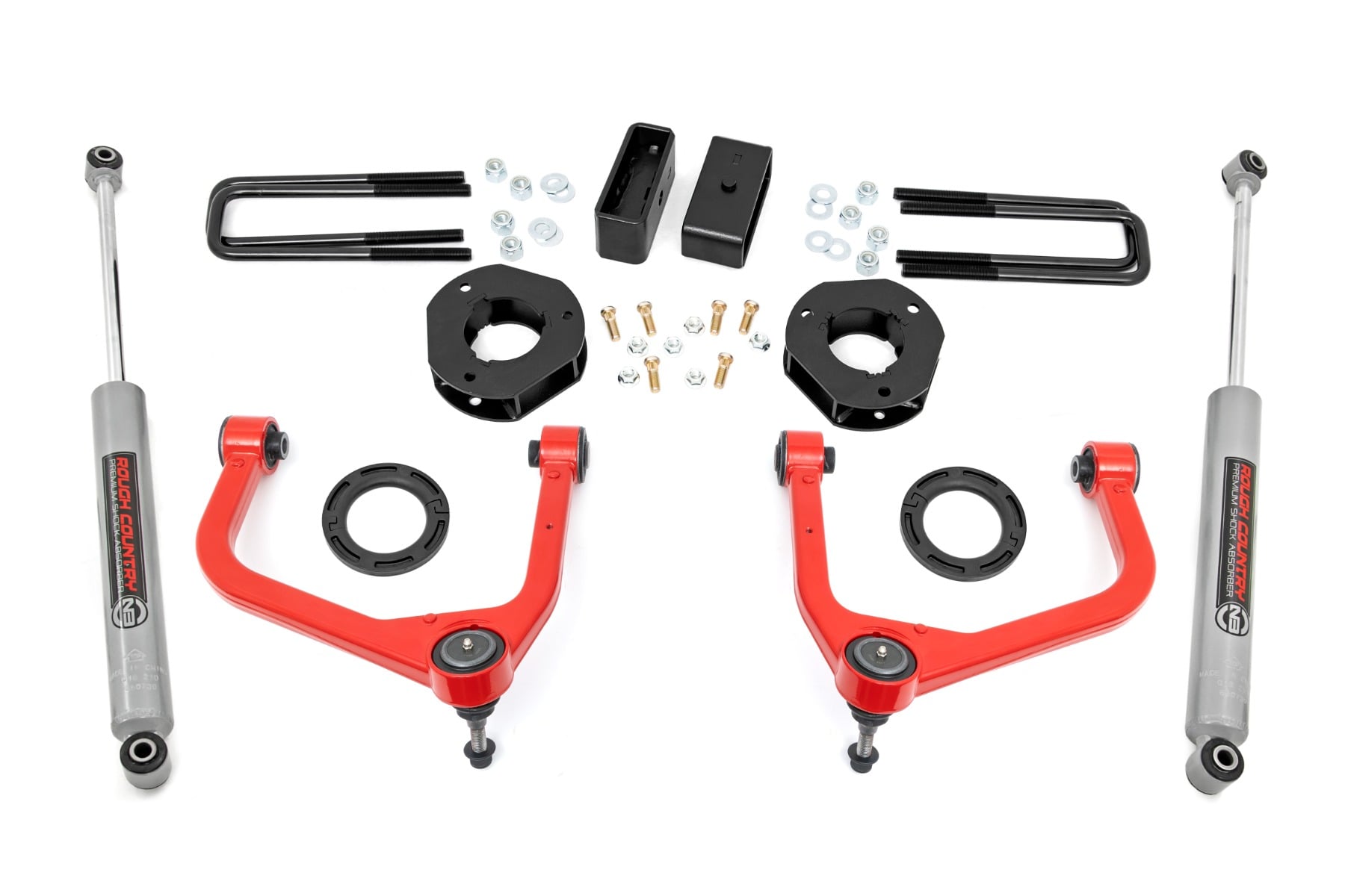 3.5 Inch Lift Kit Red GMC Sierra 1500 2WD/4WD (2019-2025) Rough Country
