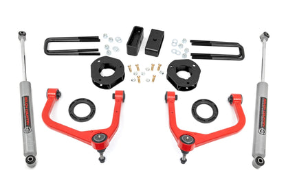 3.5 Inch Lift Kit Red GMC Sierra 1500 2WD/4WD (2019-2025) Rough Country