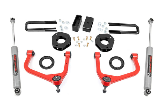 3.5 Inch Lift Kit Red GMC Sierra 1500 2WD/4WD (2019-2025) Rough Country