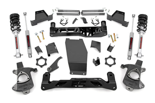Rough Country 6.0 Inch GM Suspension Lift Kit w/N3 Struts and N3 Shocks 14-18 1500 PU 4WD Cast Steel Rough Country