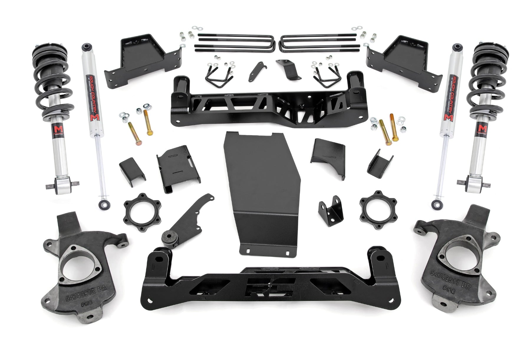 6 Inch Lift Kit Alu/Stamp Steel M1 Struts/M1 Silverado/Sierra 1500 (14-18 & Classic) Rough Country