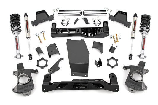 Rough Country 6.0 Inch GM Suspension Lift Kit w/ N3 Sruts and V2 Monotube 14-18 1500 PU 4WD Aluminum Rough Country