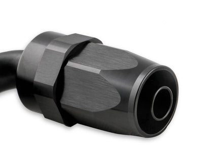 Swivel Hose End -8 AN 90 Degree Swivel Hose End Black Black Satin Anodized Finish Mr Gasket-1