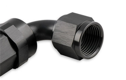 Swivel Hose End -8 AN 90 Degree Swivel Hose End Black Black Satin Anodized Finish Mr Gasket-3