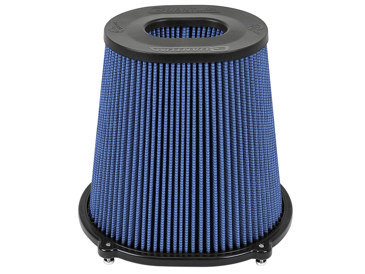 Quantum Intake Replacement Air Filter w/ Pro 5R Media 5 Inch F x (10x8-3/4) Inch B x (6-3/4x5-1/2) T (Inverted) x 9 Inch H aFe Power