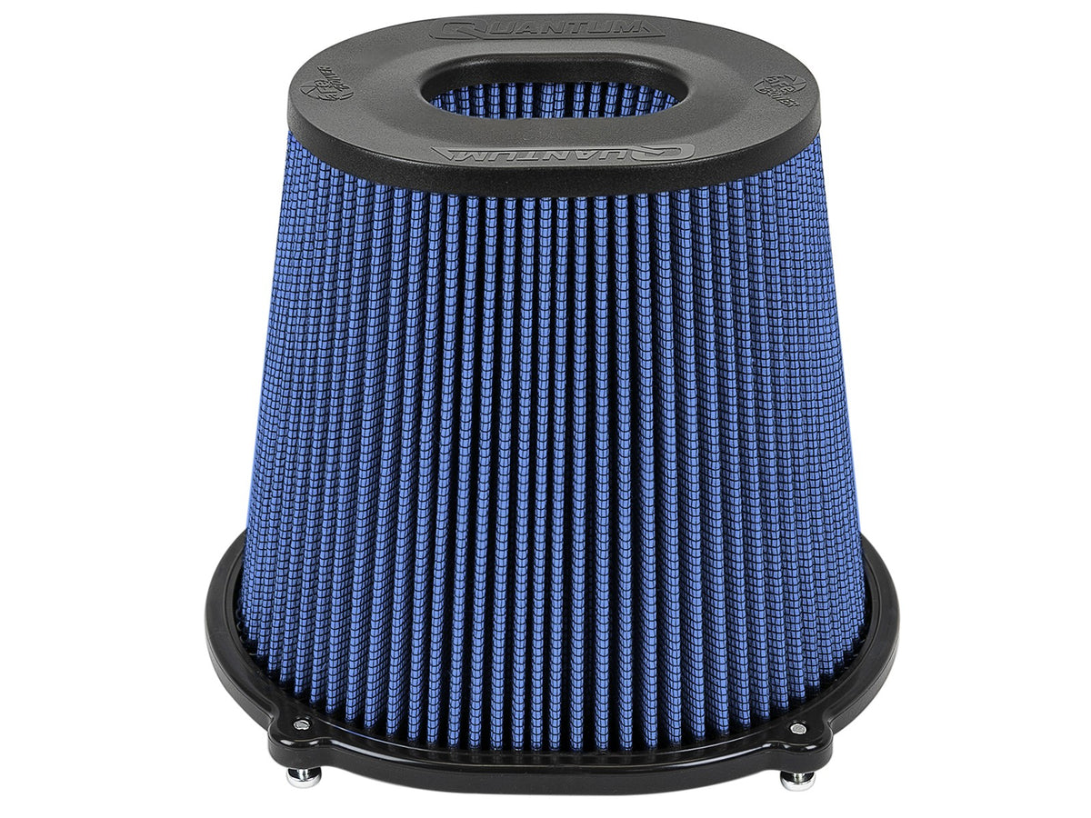 Quantum Intake Replacement Air Filter w/ Pro 5R Media 5 Inch F x (10x8-3/4) Inch B x (6-3/4x5-1/2) T (Inverted) x 8 Inch H aFe Power