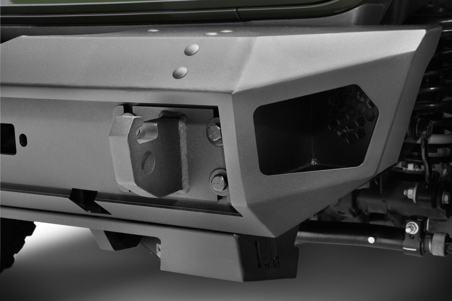Trailline Front Stubby Bumper Textured Black 2018-2026 Jeep Wrangler JL 2020-2025 Jeep Gladiator Go Rhino-2